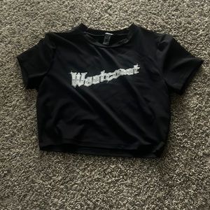 Forever 21 west coast black crop/baby t